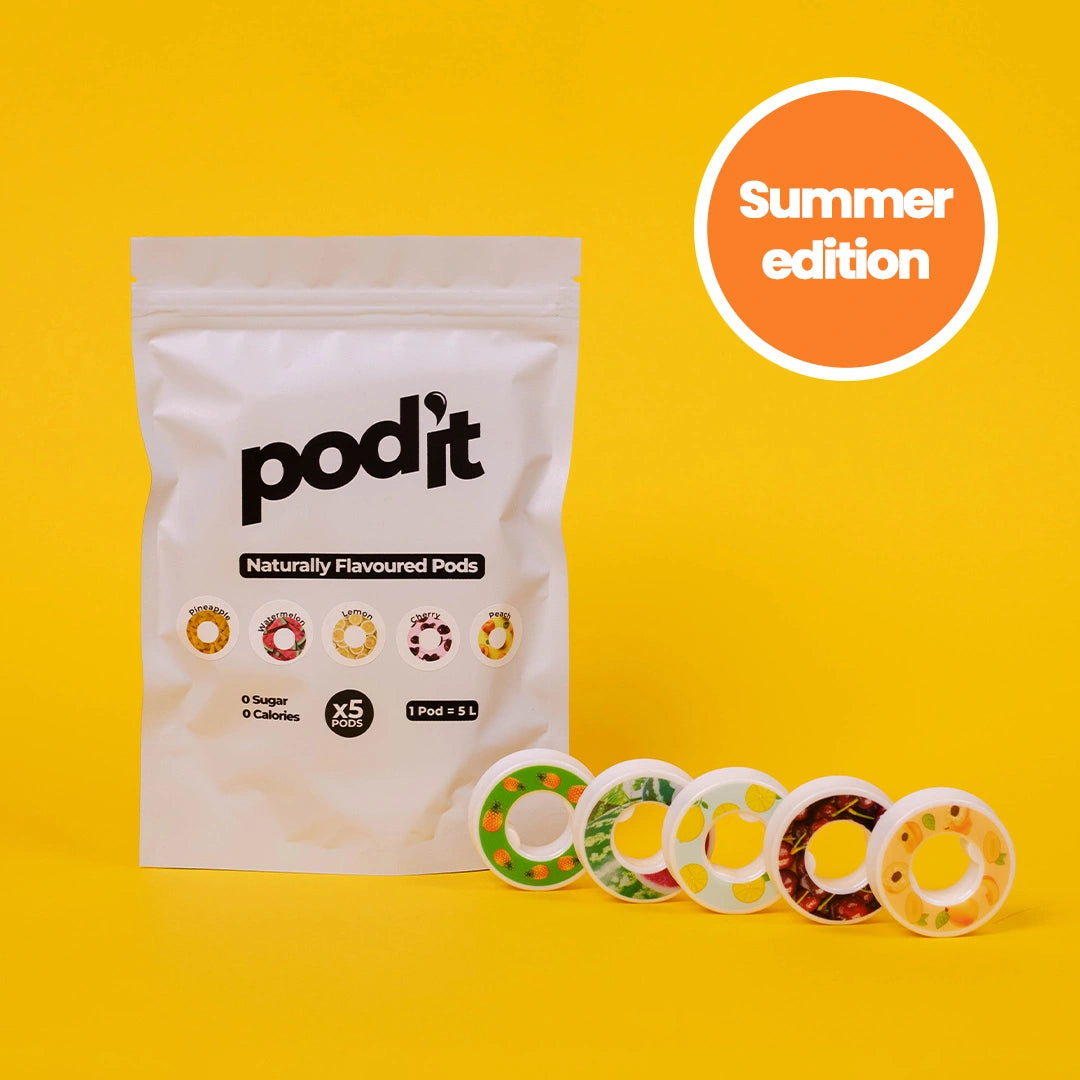 podit Summer 5 Flavor Pods (Pineapple, watermelon, lemon, cherry, and peach)