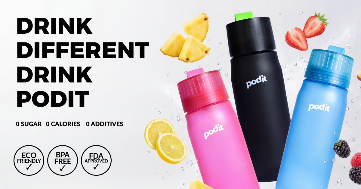 Podit® | Water Bottles, experience flavored water through scent
