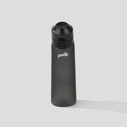 Podit_Tritan_Plastic_Black_flavored_water_bottle_front
