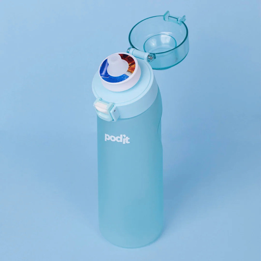 Podit Water Bottle | Frozen Blue | 650 ml + 3 Cola Pods